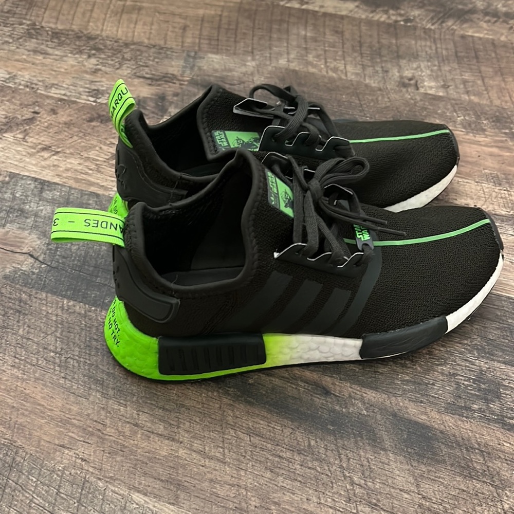 Lightly worn Adidas NMD R1 Star Wars Yoda shoes